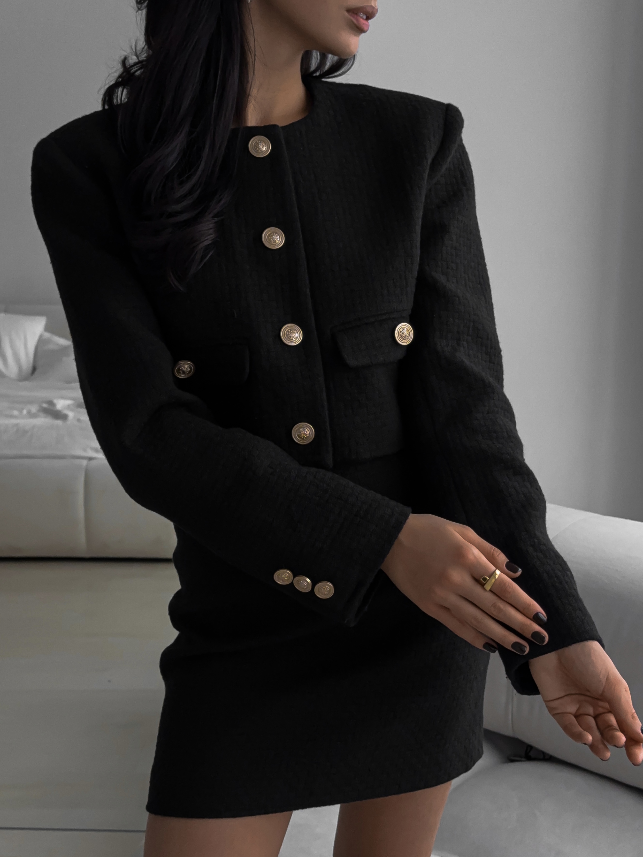 Юбка мини твидовая INDRESS