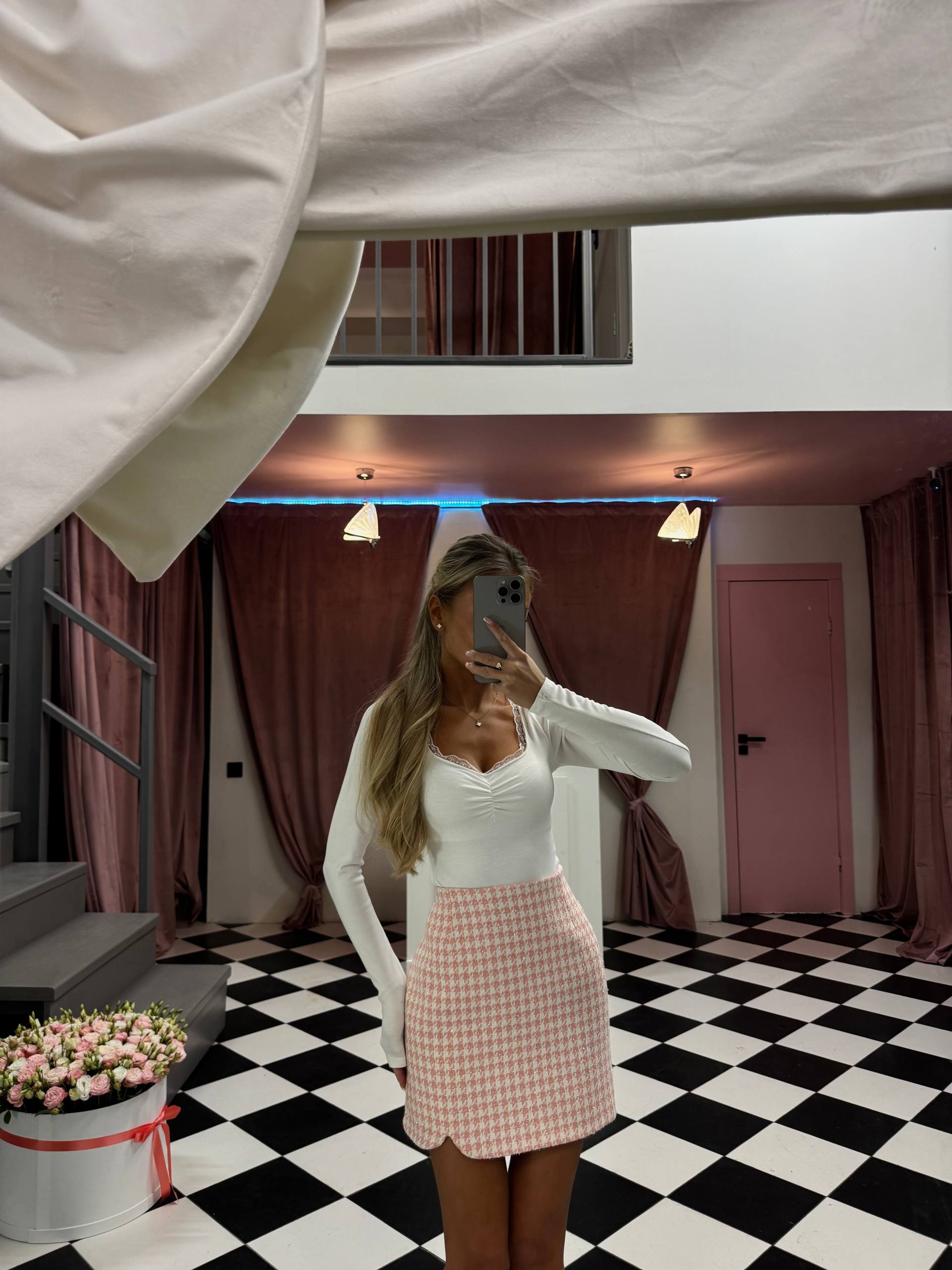 Юбка костюмная твид Indress